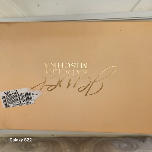 Jewel Badgley Mischka " Robles" Black Satin Kitten Heels. NIB. Size 6 - Picture 11 of 14